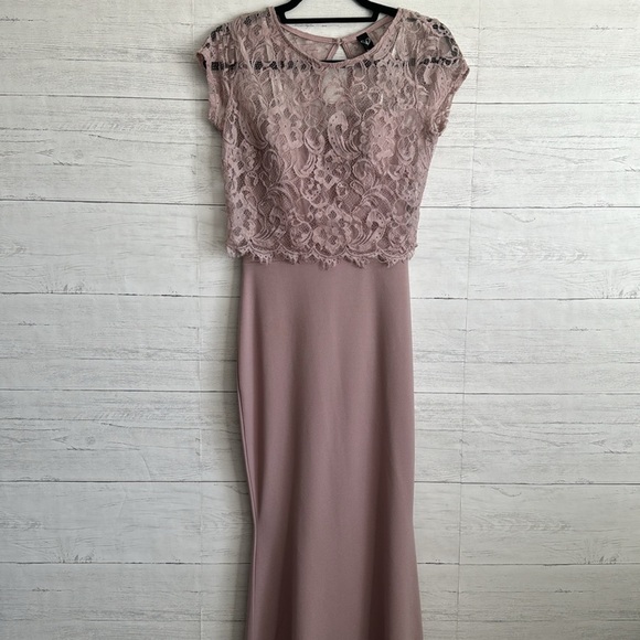 Windsor Lace Cover Formal Tubed Long Dress | SIZE S - Picture 7 of 16